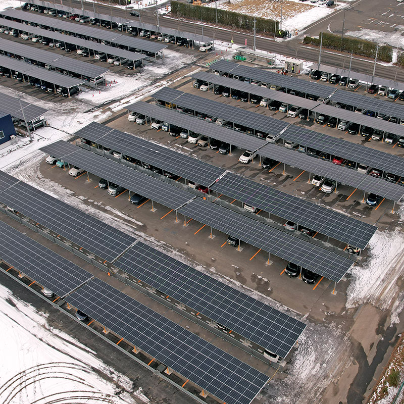 千歳地区 カーポート型太陽光発電